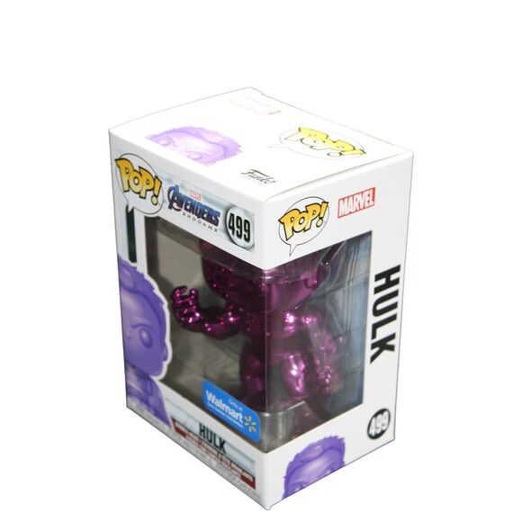 Funko POP! Marvel Avengers Endgame Purple Chrome Hulk #499 Walmart Exclusive - Picture 10 of 11